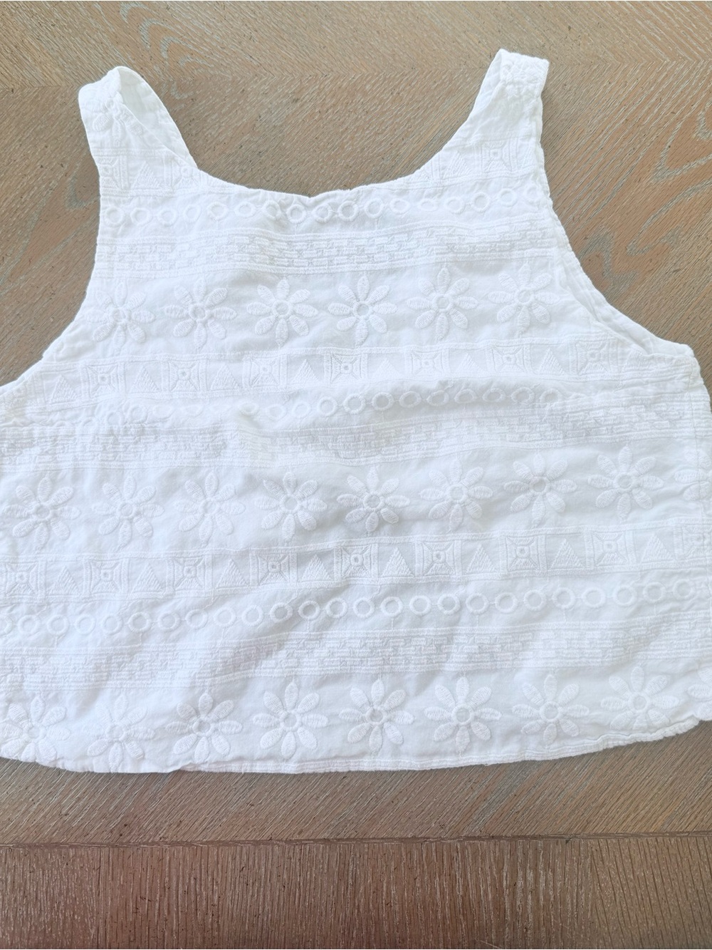 ZARA Trafaluc White Embroidered Crop Top – Boho Summer Essential size S - Picture 2 of 6